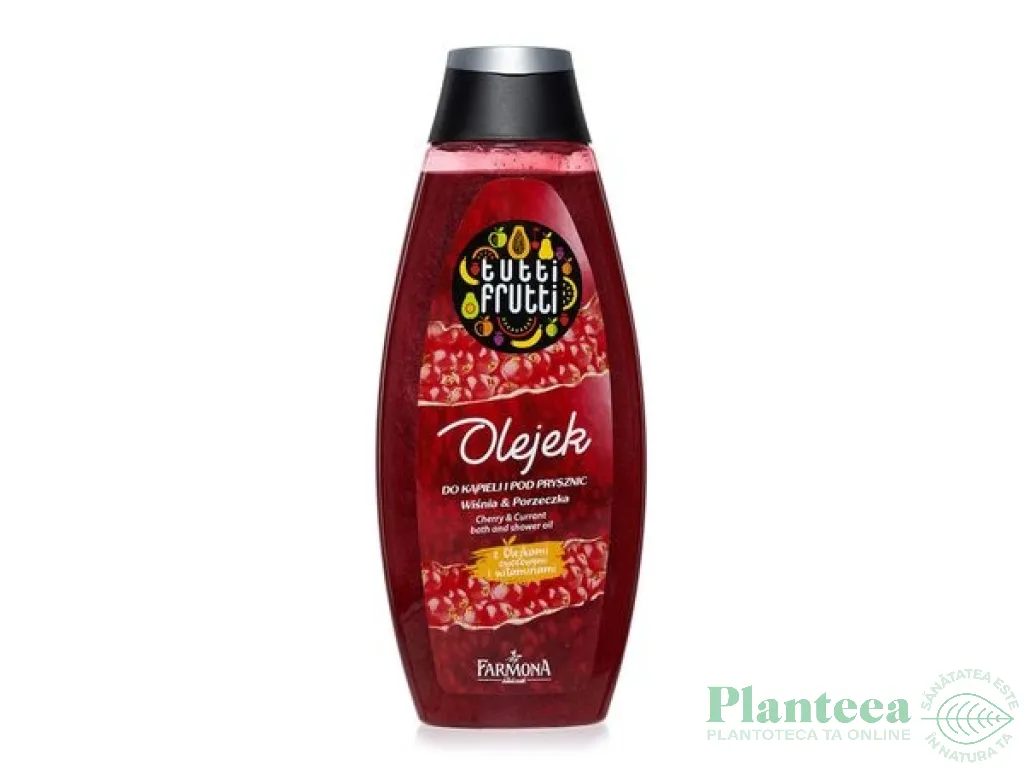Ulei baie dus visine coacaze rosii Tutti Frutti 425ml - FARMONA