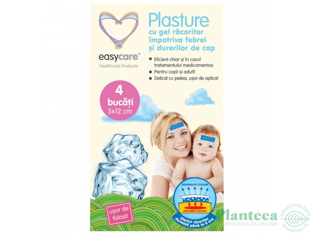 Plasturi gel pt febra dureri cap 4b - EASY CARE