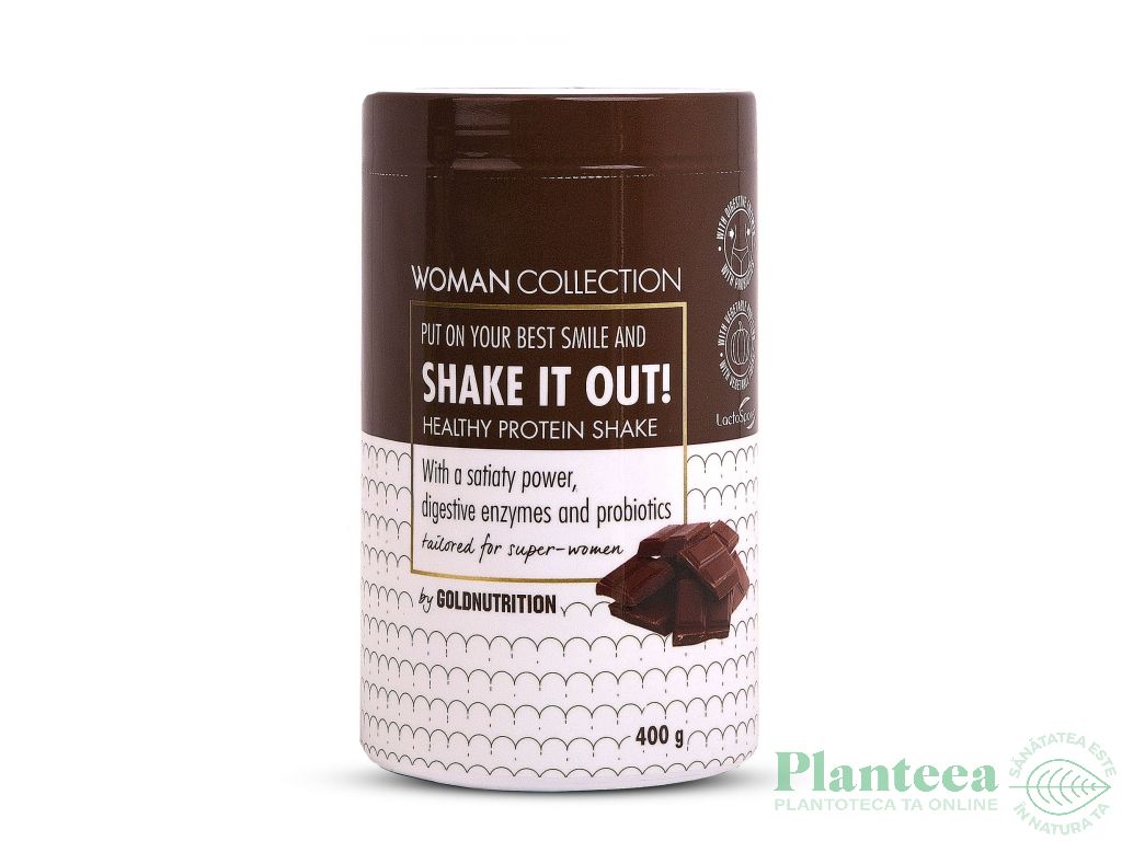 Pulbere shake proteic Shake It Out ciocolata Woman Collection 400g - GOLD NUTRITION