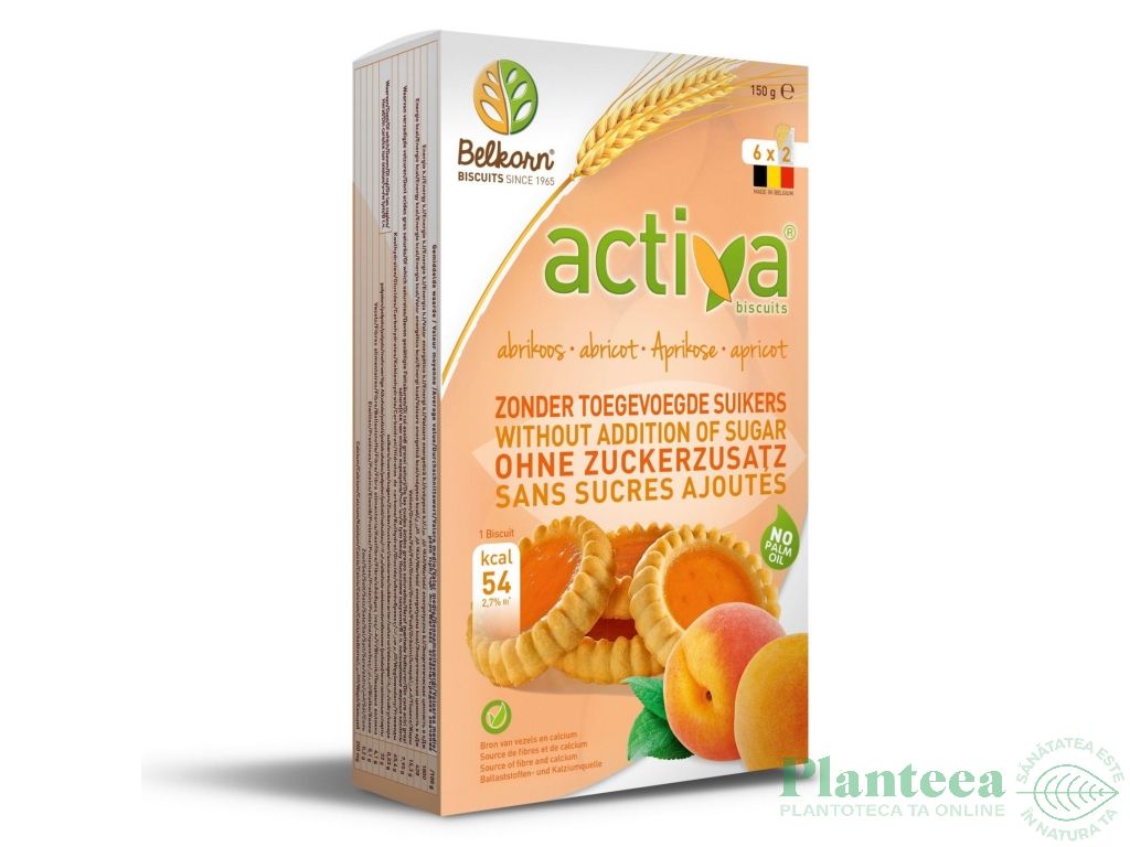 Biscuiti caise fara zahar Activa 150g - BELKORN