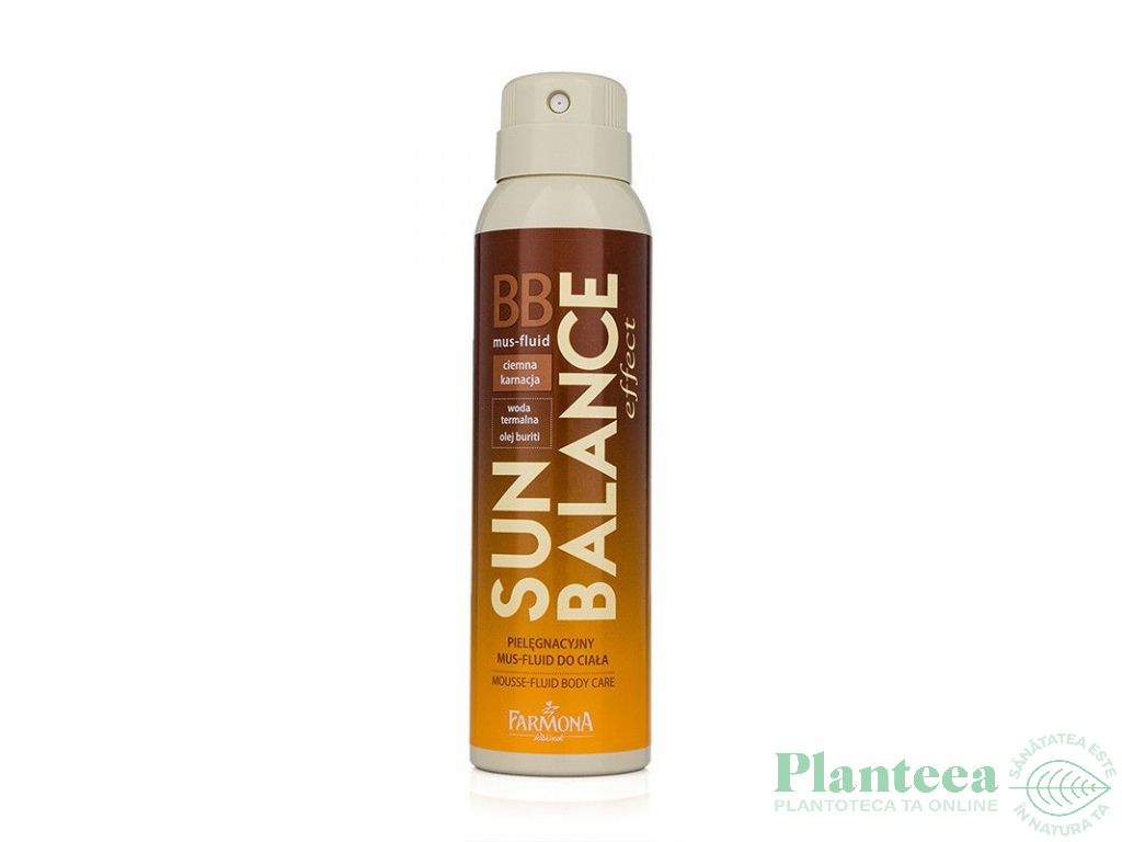 Mousse fluid BB corp piele inchisa Sun Balance 150ml - FARMONA