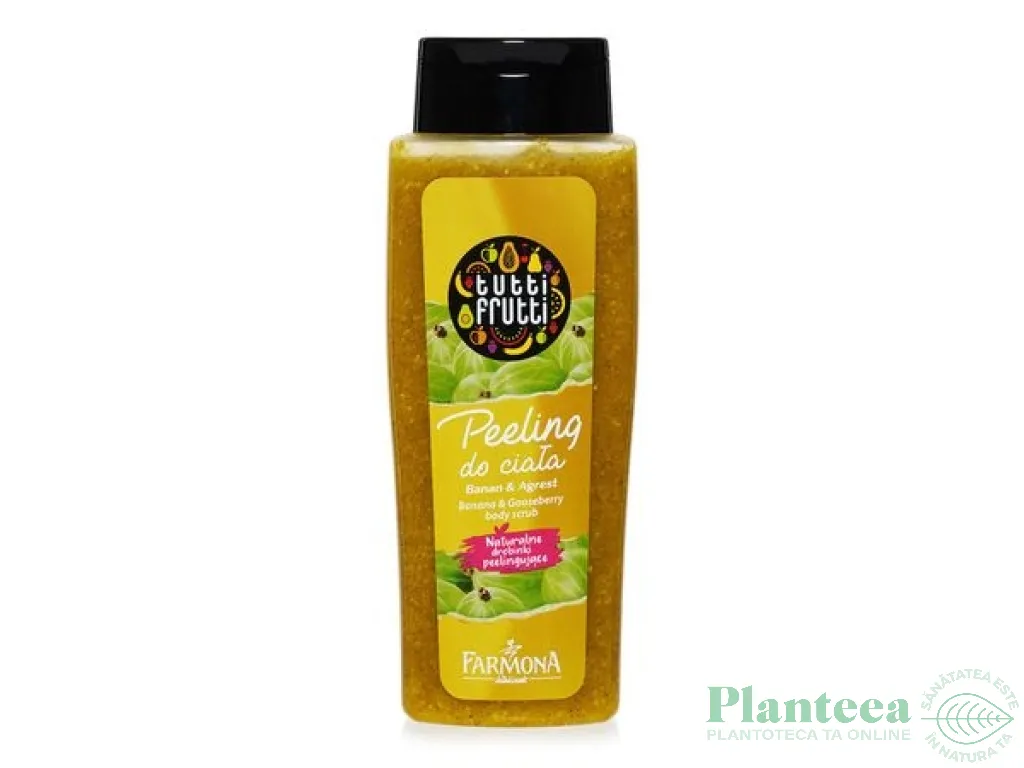 Scrub dus banane agrise Tutti Frutti 100ml - FARMONA
