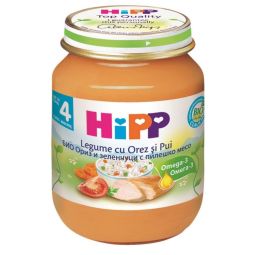 Piure legume orez pui bebe +4luni 125g - HIPP ORGANIC