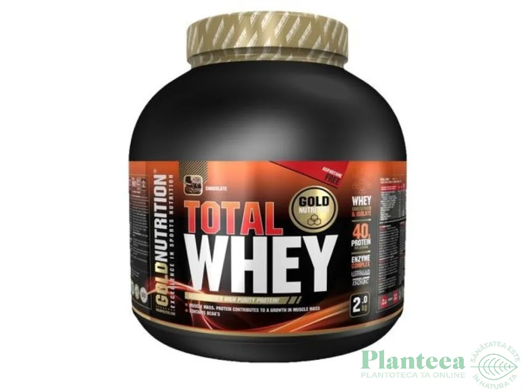 Pulbere proteica Total Whey ciocolata 1kg - GOLD NUTRITION