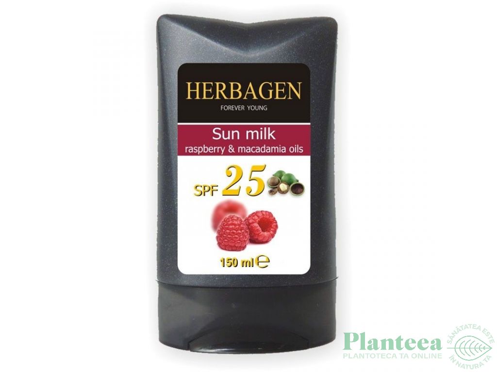 Lapte plaja spf25 zmeura macadamia 150ml - HERBAGEN