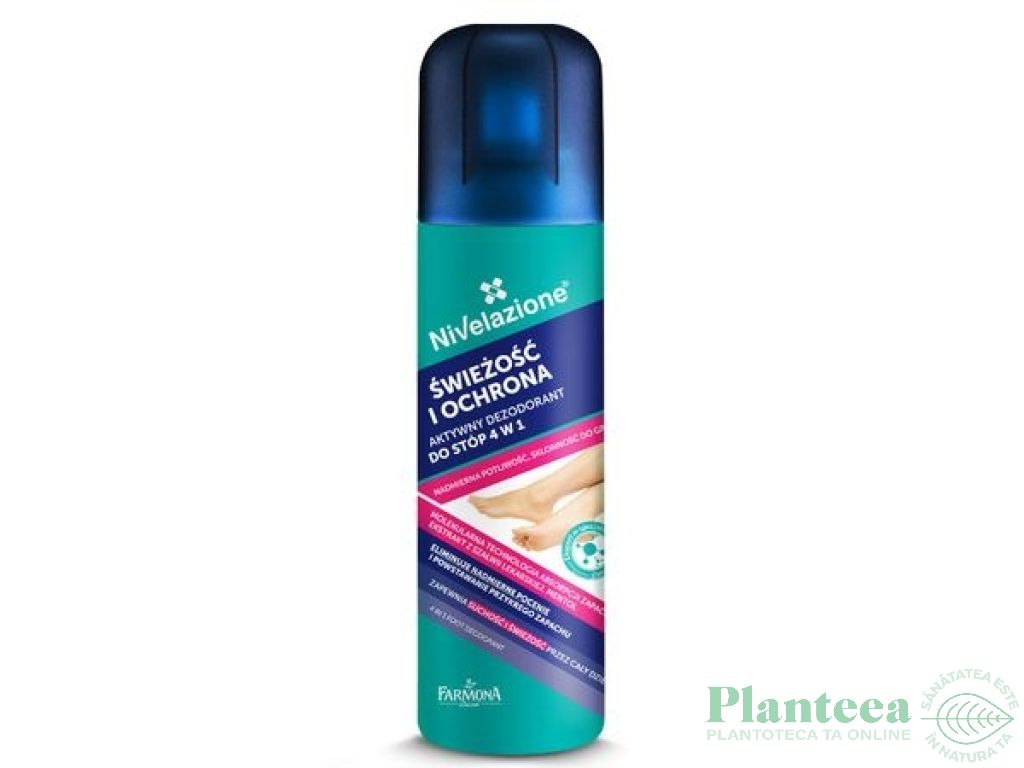 Deodorant spray picioare activ 4in1 Nivelazione 180ml - FARMONA