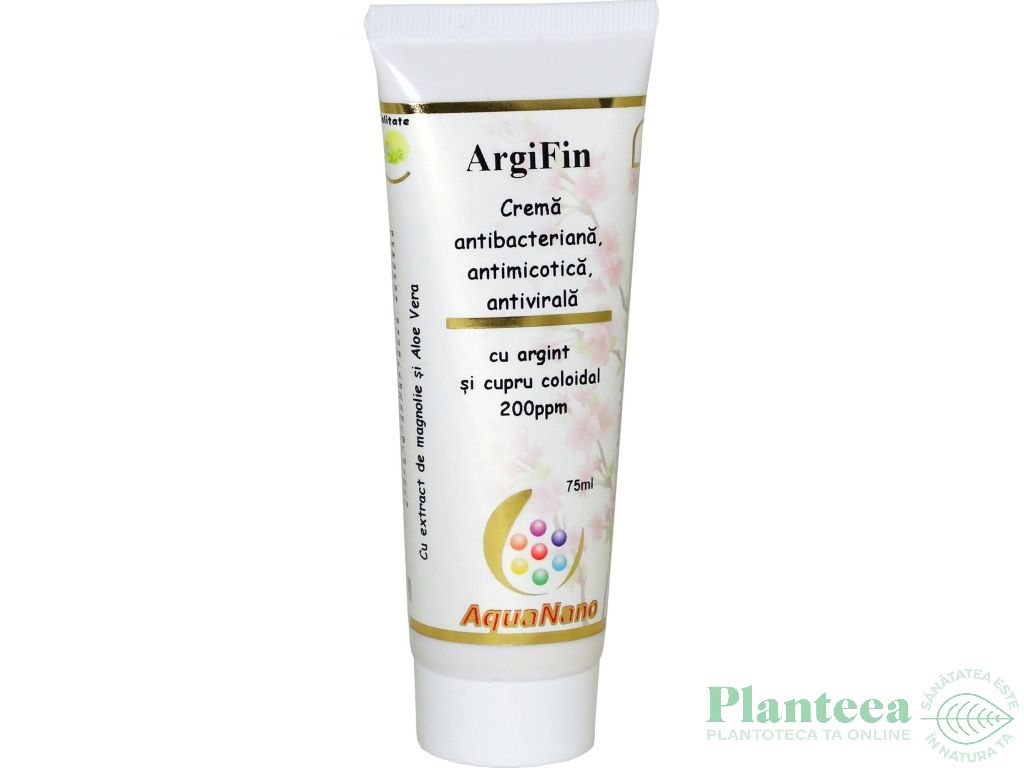 Crema antibacteriana antimicotica antivirala ArgiFin 75ml - AQUA NANO