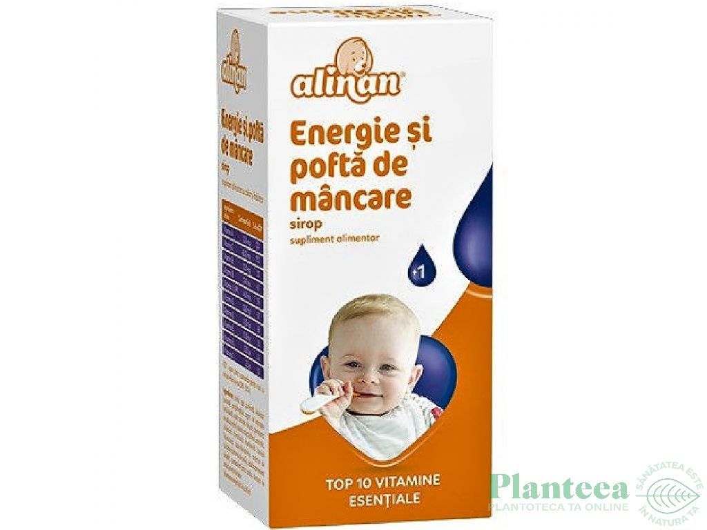 Sirop energie pofta mancare copii +1an Alinan 150ml - FITERMAN