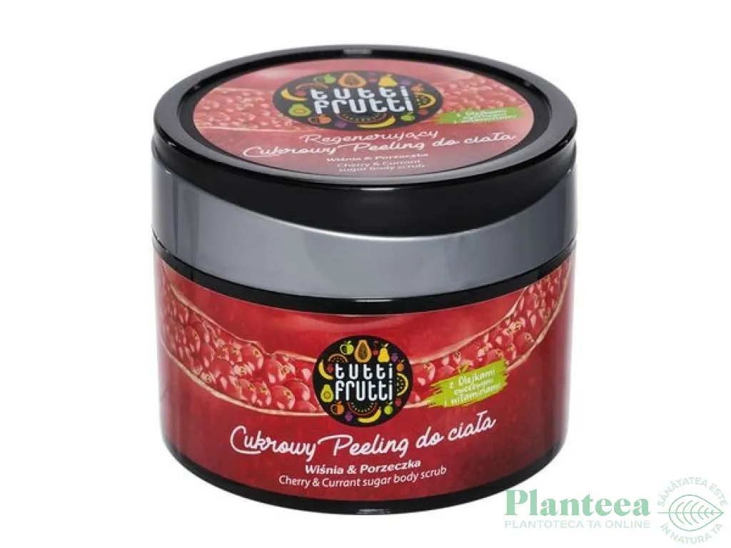 Sugar scrub corp visine coacaze rosii Tutti Frutti 300g - FARMONA