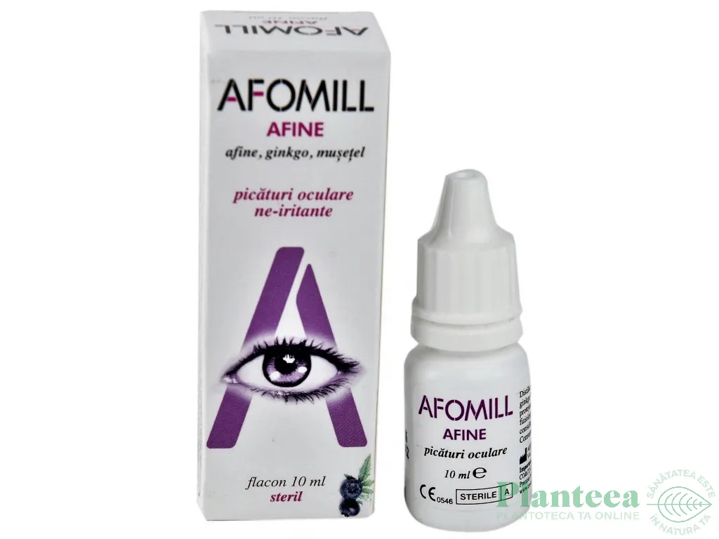 Picaturi oculare calmante afine 10ml - AFOMILL