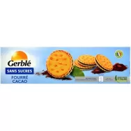 Biscuiti dubli crema ciocolata fara zahar Glucoregul 185g - GERBLE