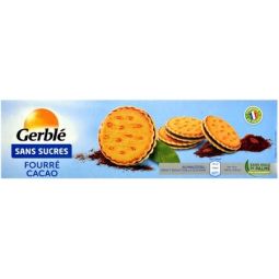 Biscuiti dubli crema ciocolata fara zahar Glucoregul 185g - GERBLE