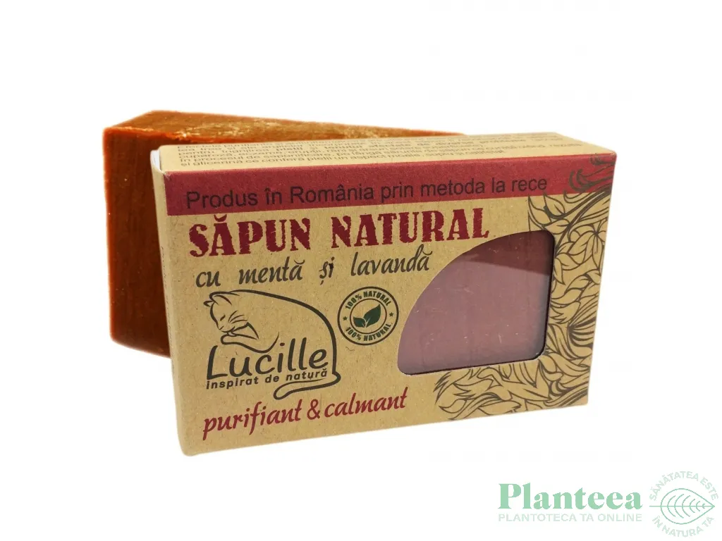 Sapun natural menta lavanda Lucille 90g - BLISS HERBAL