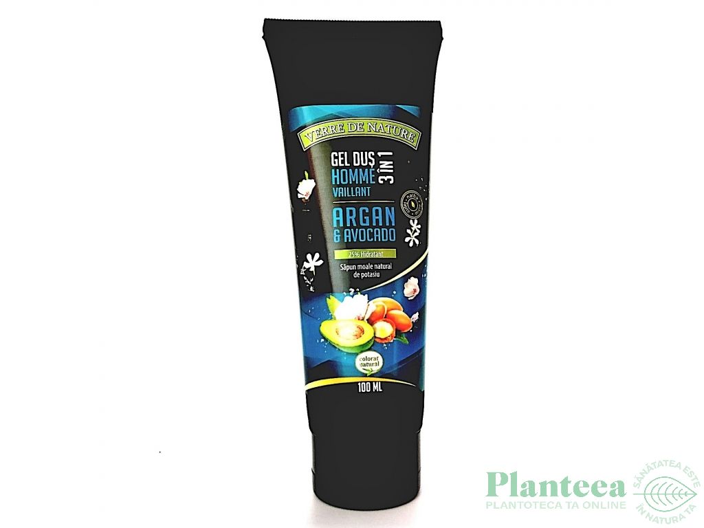 Gel dus 3in1 argan avocado miere Homme Vaillant 100ml - MANICOS
