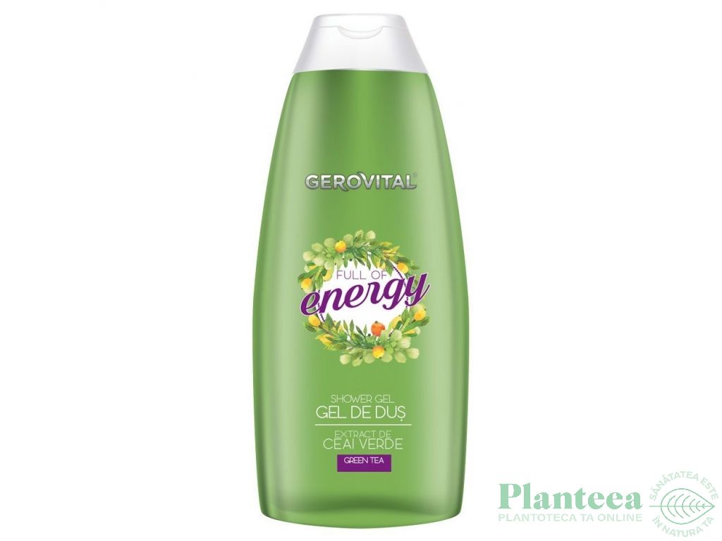 Gel dus ceai verde Full of Energy 250ml - GEROVITAL