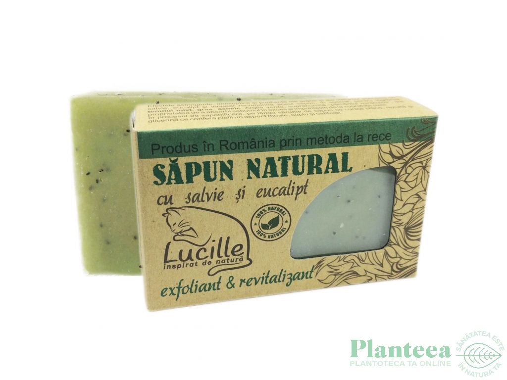 Sapun natural salvie eucalipt Lucille 90g - BLISS HERBAL