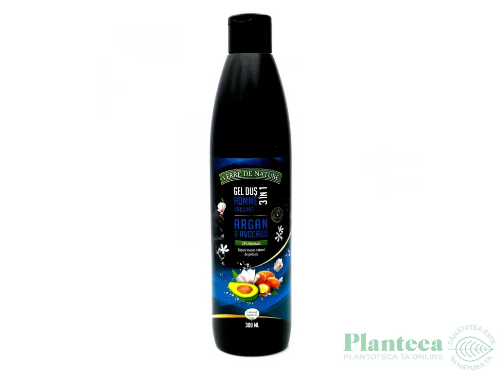 Gel dus 3in1 miere argan avocado Homme Vaillant 300ml - VERRE DE NATURE
