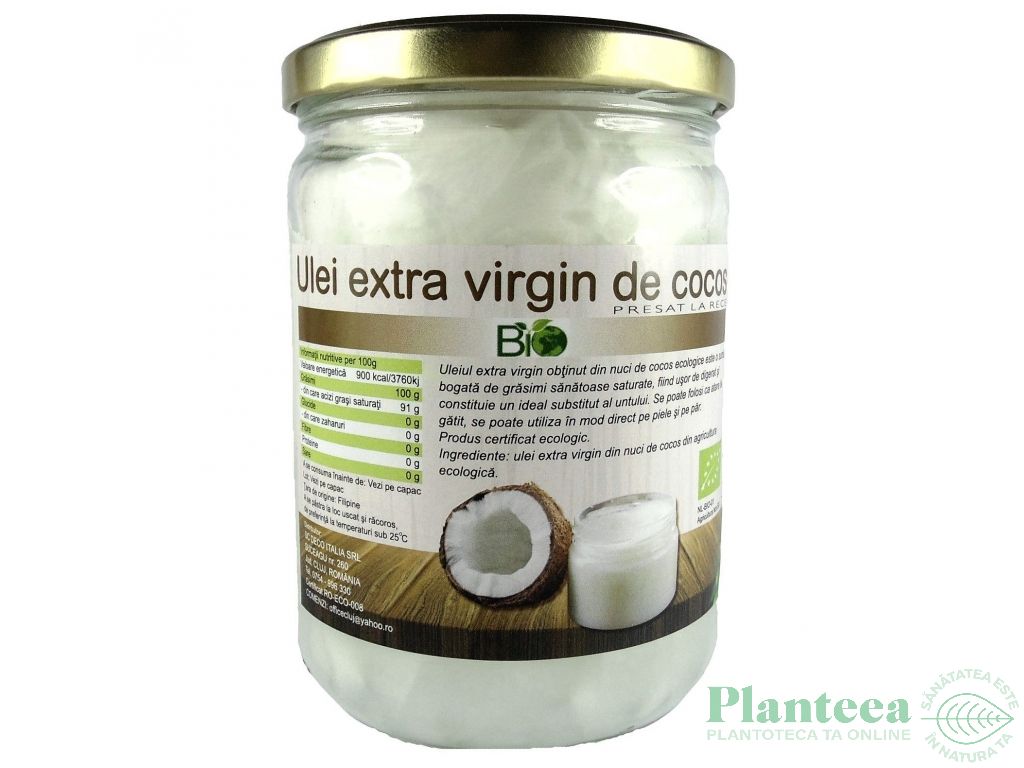 Ulei cocos extravirgin bio 500ml - DECO ITALIA