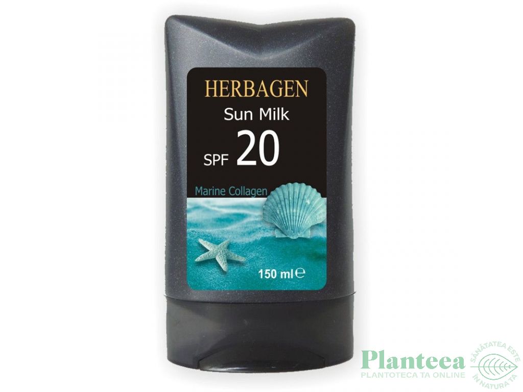 Lapte plaja spf20 colagen marin 150ml - HERBAGEN