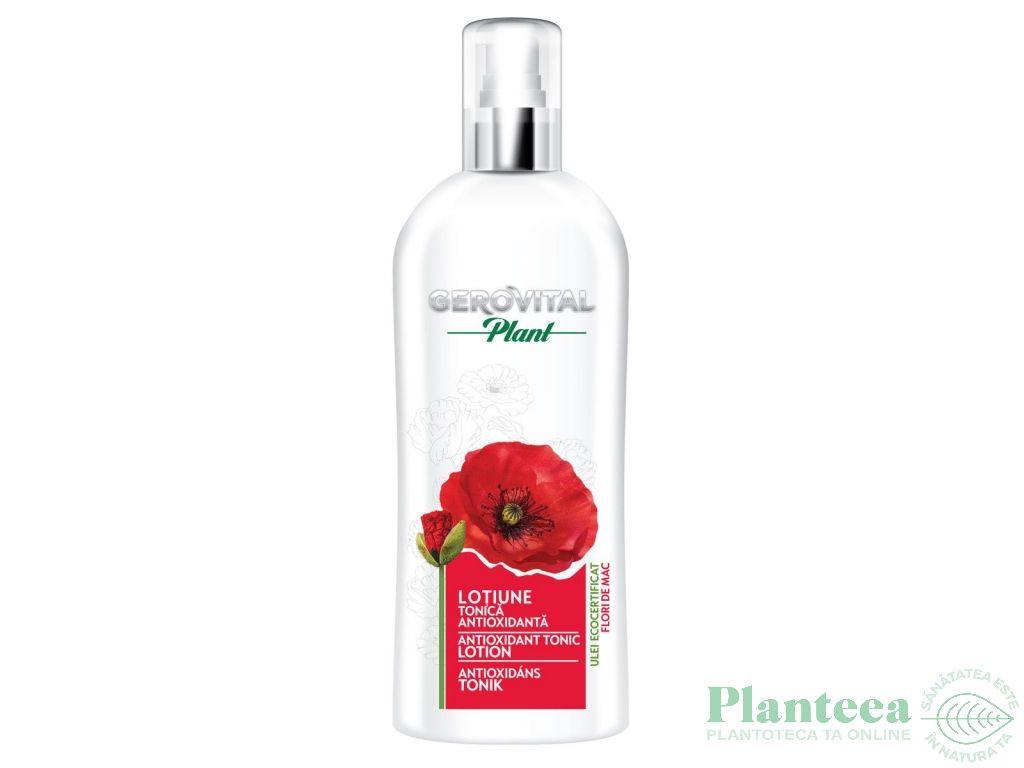 Lotiune tonica antioxidanta flori mac 150ml - GEROVITAL PLANT