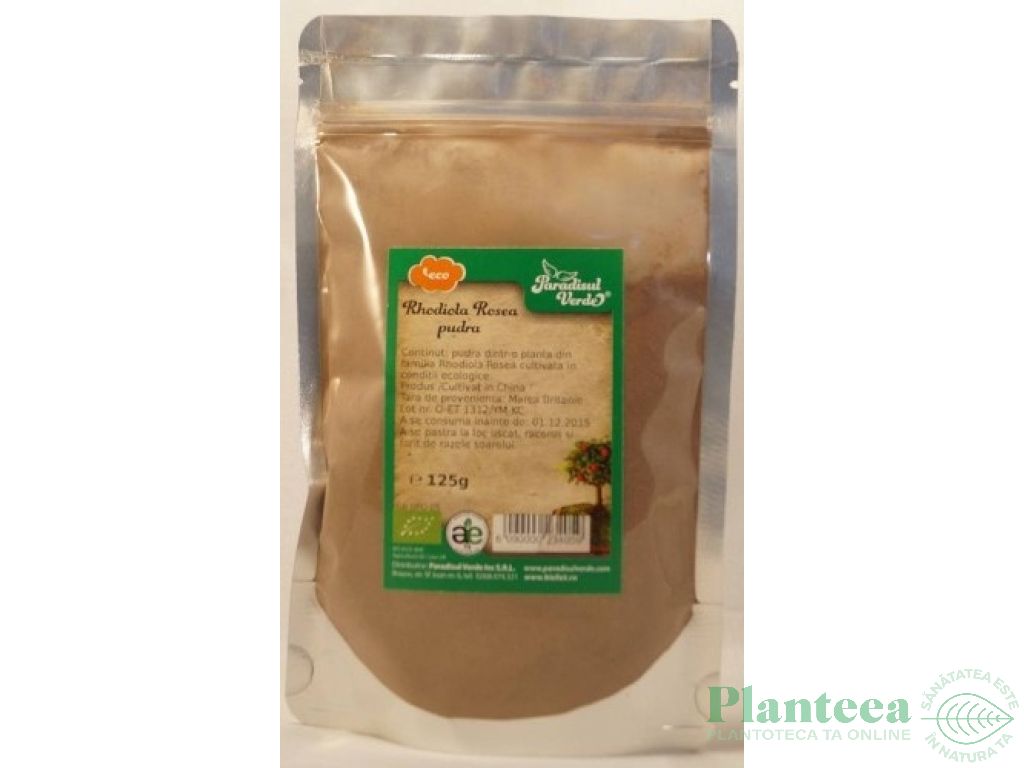 Pulbere rhodiola rosea ET eco 125g - PARADISUL VERDE