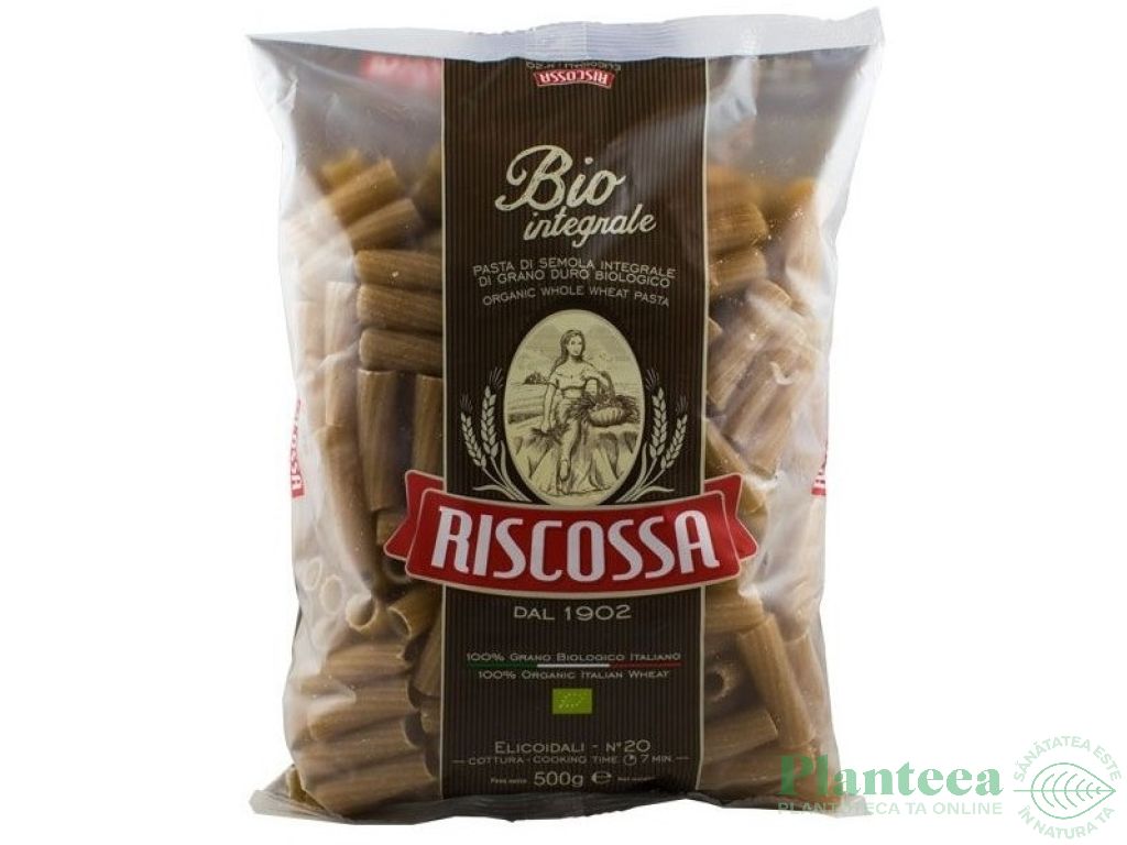 Paste rigatoni elicoidale grau integral eco 500g - RISCOSSA