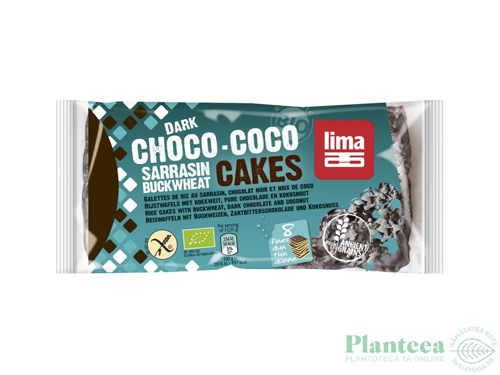 Rondele expandate hrisca ciocolata cocos eco 90g - LIMA