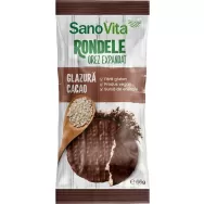 Rondele expandate orez glazura cacao 66g - SANOVITA