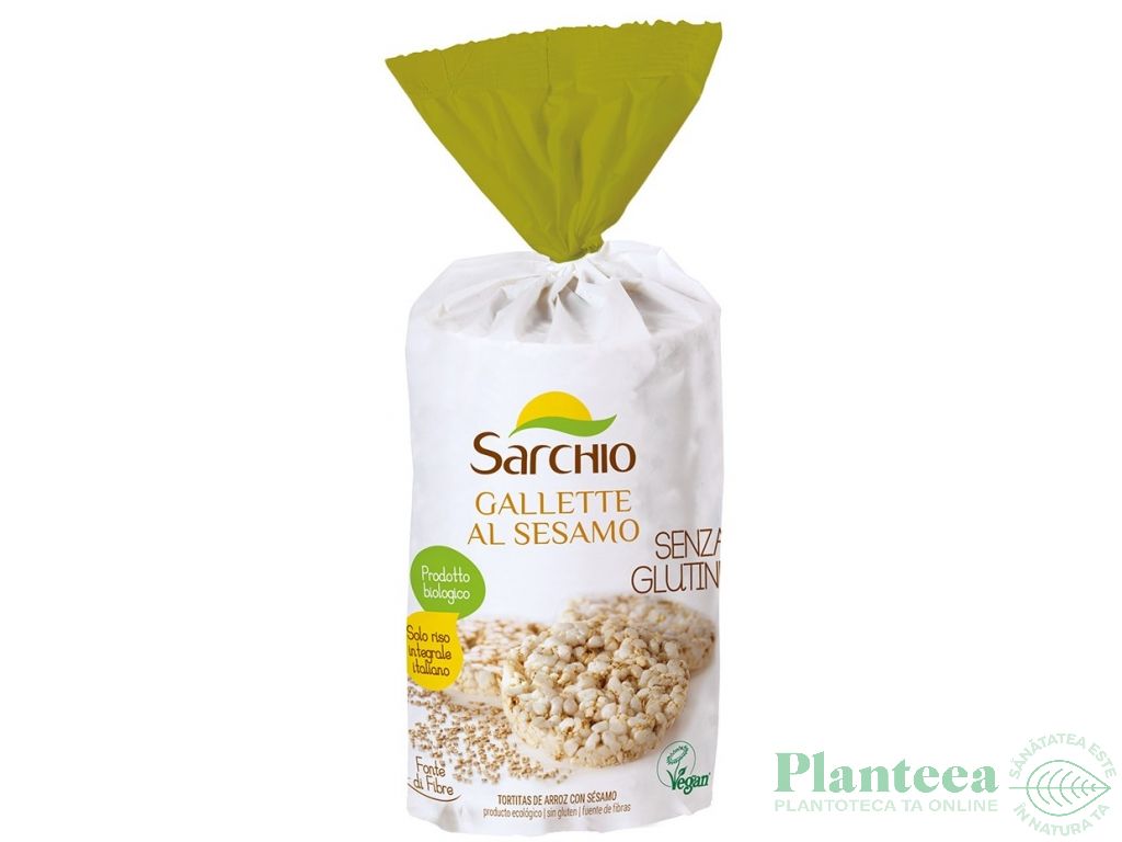 Rondele expandate orez susan cu sare eco 100g - SARCHIO