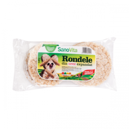 Rondele expandate orez fara sare 80g - SANOVITA