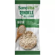 Rondele expandate orez fara sare 56g - SANOVITA