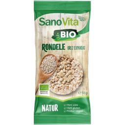 Rondele expandate orez fara sare bio 56g - SANOVITA