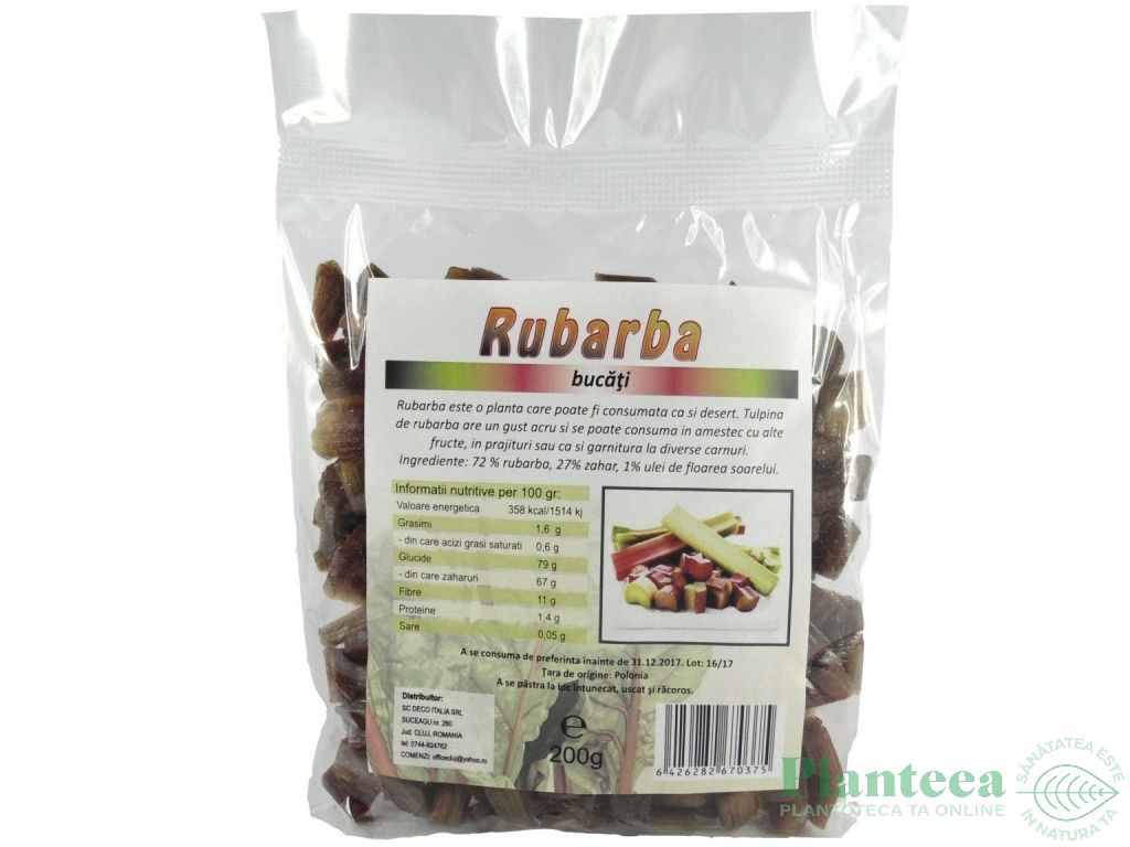 Rubarba confiata bucati 200g - DECO ITALIA