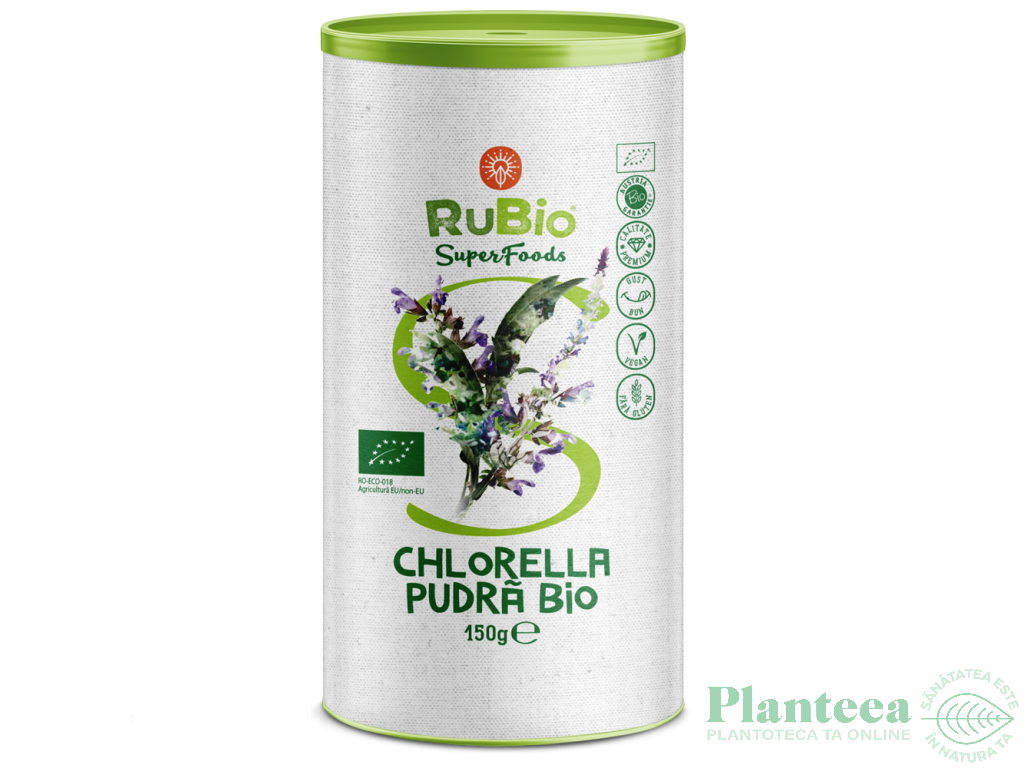 Pulbere chlorella bio 150g - RUBIO