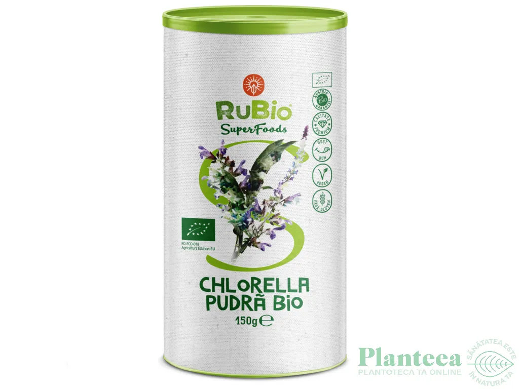 Pulbere chlorella bio 150g - RUBIO