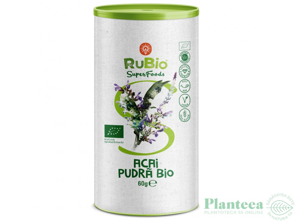 Pulbere acai bio 60g - RUBIO