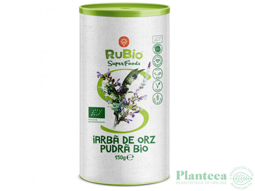 Pulbere orz verde bio 150g - RUBIO