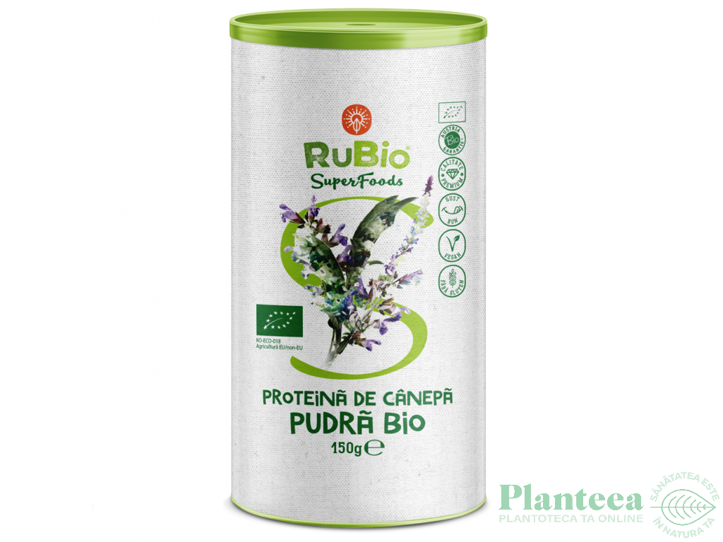 Pulbere proteica canepa bio 150g - RUBIO