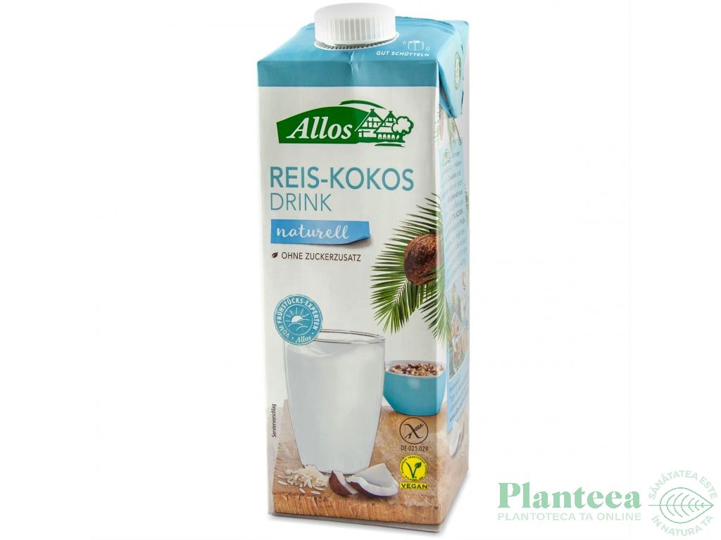 Lapte orez cocos fara gluten eco 1L - ALLOS