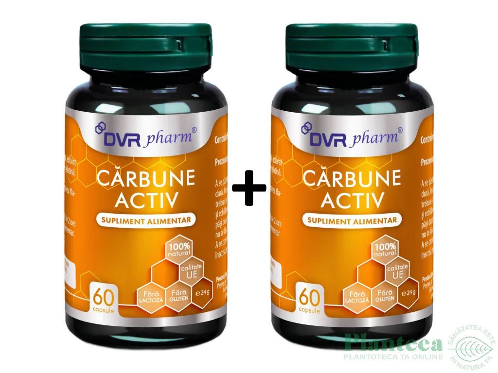 Set Carbune activ 300mg 2x60cps - DVR PHARM