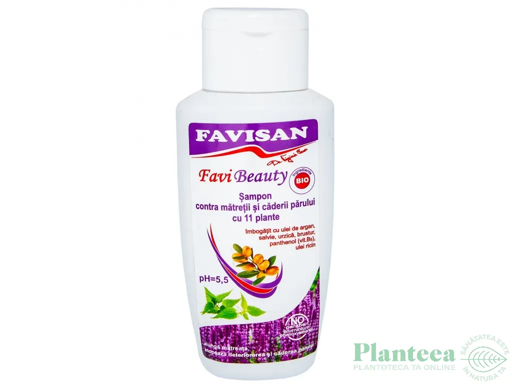 Sampon contra matretii caderii parului 11plante FaviBeauty 200ml - FAVISAN