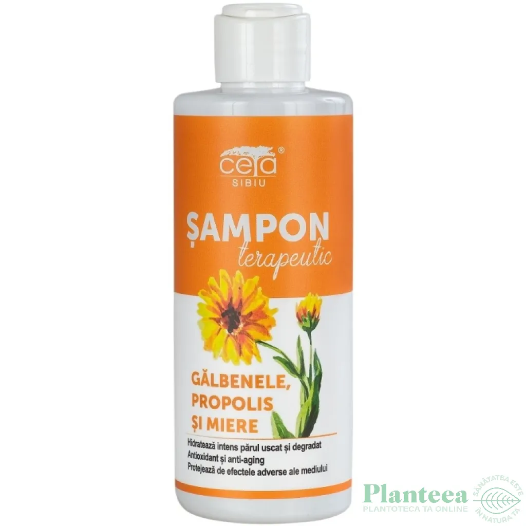 Sampon hidratant par uscat galbenele propolis miere 200ml - CETA