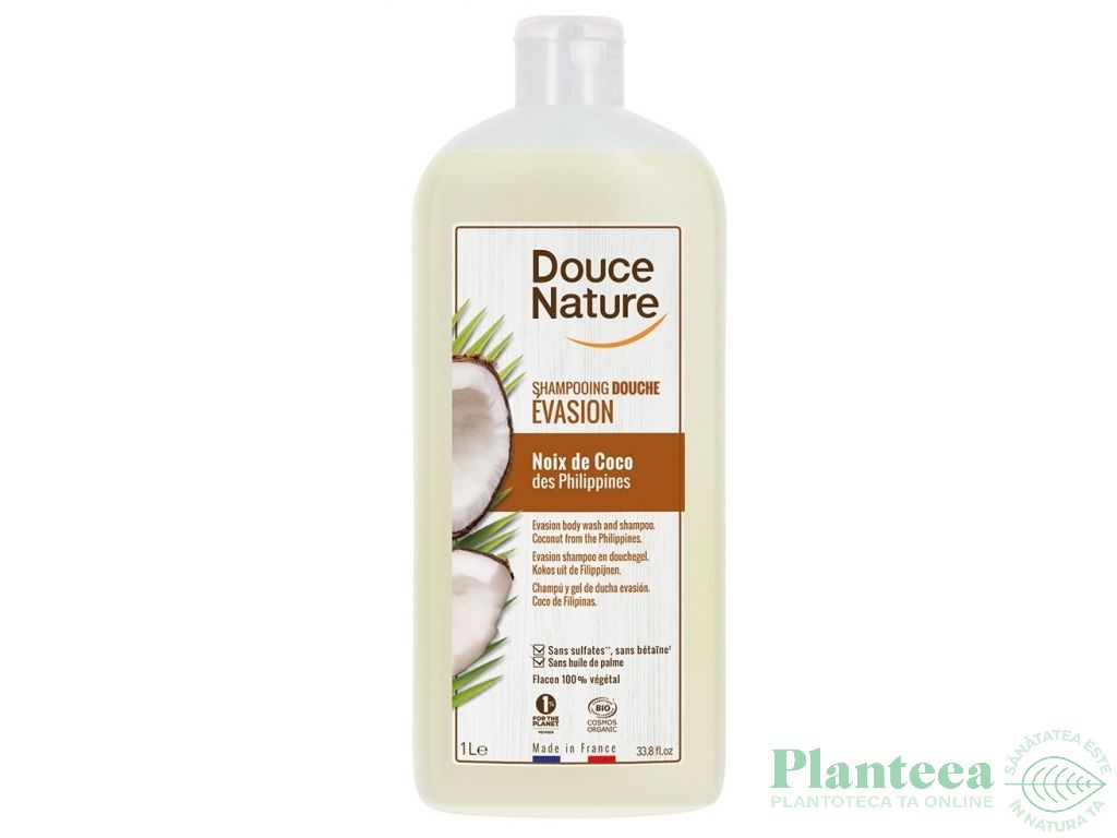 Sampon gel dus nuca cocos Evasion 1L - DOUCE NATURE