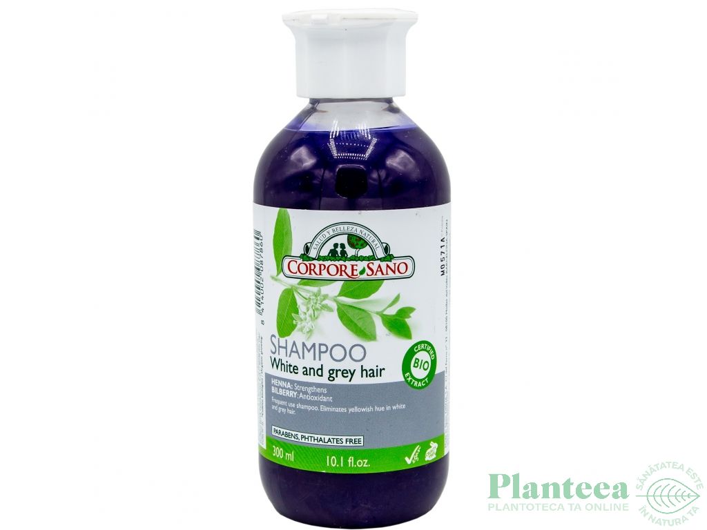 Sampon henna par alb grizonat 300ml - CORPORE SANO