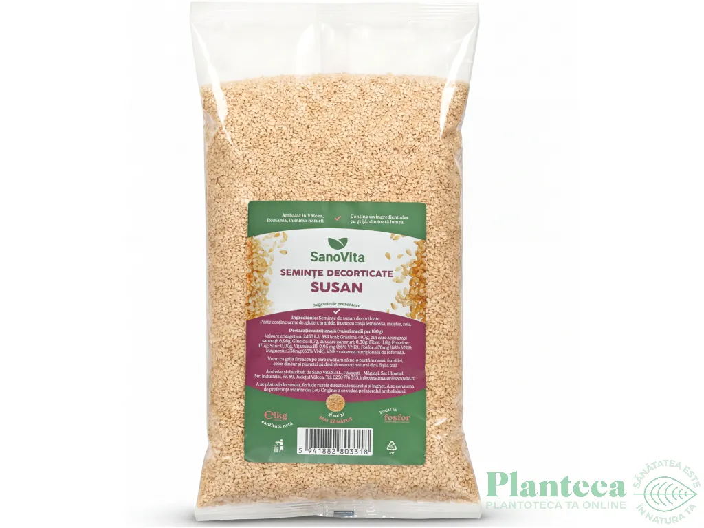 Seminte susan decorticat 1kg - SANOVITA