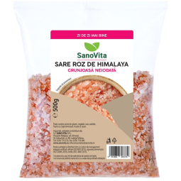 Sare roz grunjoasa Himalaya neiodata 500g - SANOVITA