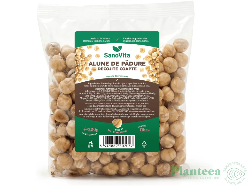 Alune padure coapte decojite 200g - SANOVITA