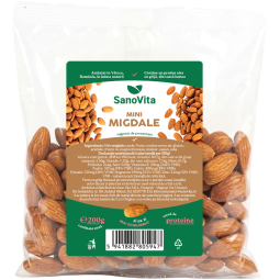 Mini migdale necojite crude 200g - SANOVITA