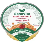Pate vegetal linte rosie ardei rosu 100g - SANOVITA