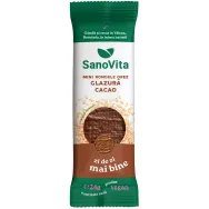 Minirondele expandate orez glazura cacao 24g - SANOVITA